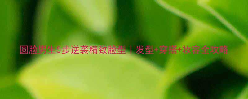 圆脸男生5步逆袭精致脸型发型穿搭妆容全攻略